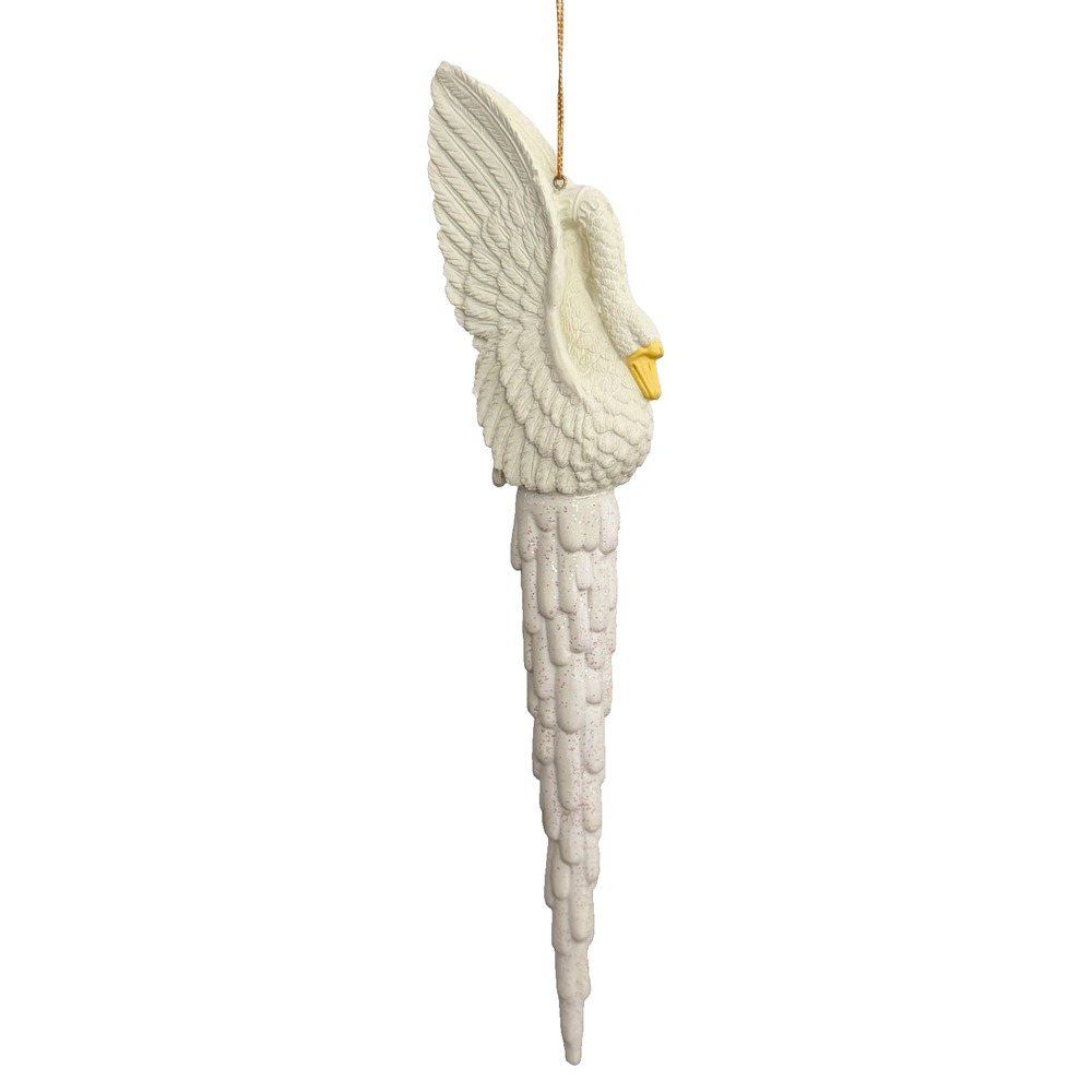 Vintage Swan Ice Cycle Ornament Wildlife Over 35+ Years Old Rustic Christmas